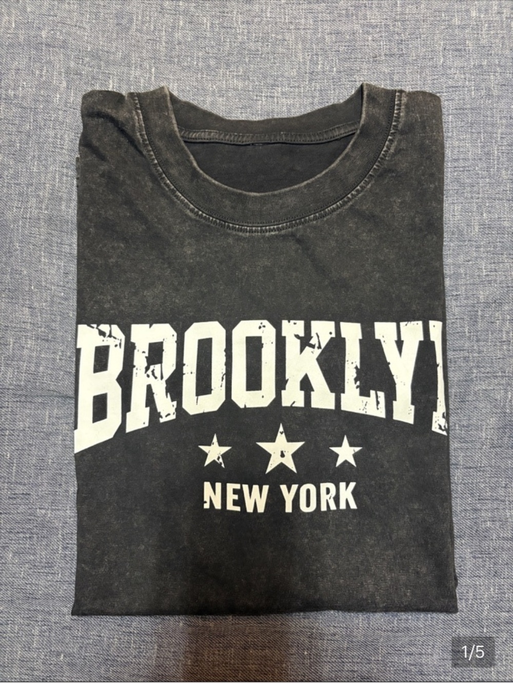 BROOKLYN NEW YORK Vintage-Style Black T-Shirt Size M NWOT